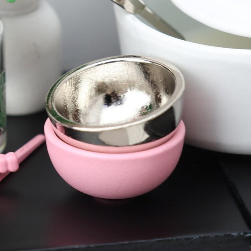 Miniature Tableware For Doll House Scene Display 1/12 Scale Metal Bowl Chopsticks Model Figure With Realistic Detailing