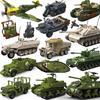 Vojenské Tanky Stuart SdKfz251 PanzerVI Sherman Armáda USA Quan Guan Voják WW2 Model Stavebnice Kostka Dítě Dětská Hračka