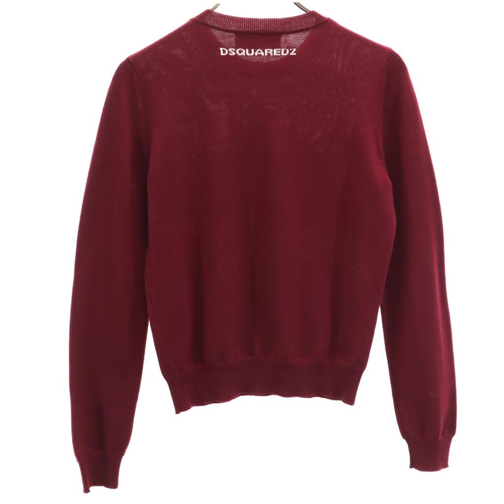 DSQUARED2 wool blend Long sleeve sweater XS Bordeaux Men's Used