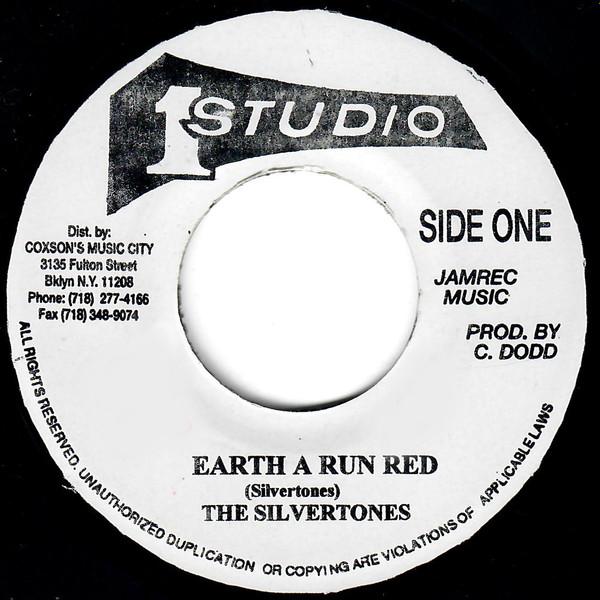 

7-дюймовая пластинка SILVERTONES Earth A Run Красная НЕТ Studio One Ямайка Регги Ска Даб Б/у