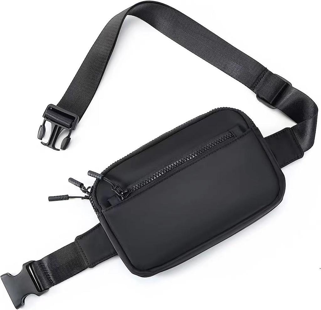 Unisex Sport Belt Bag with Adjustable Strap Small Crossbody Fanny Pack Hip Bum Bag Double Zipper Waist Pack for Outdoor New