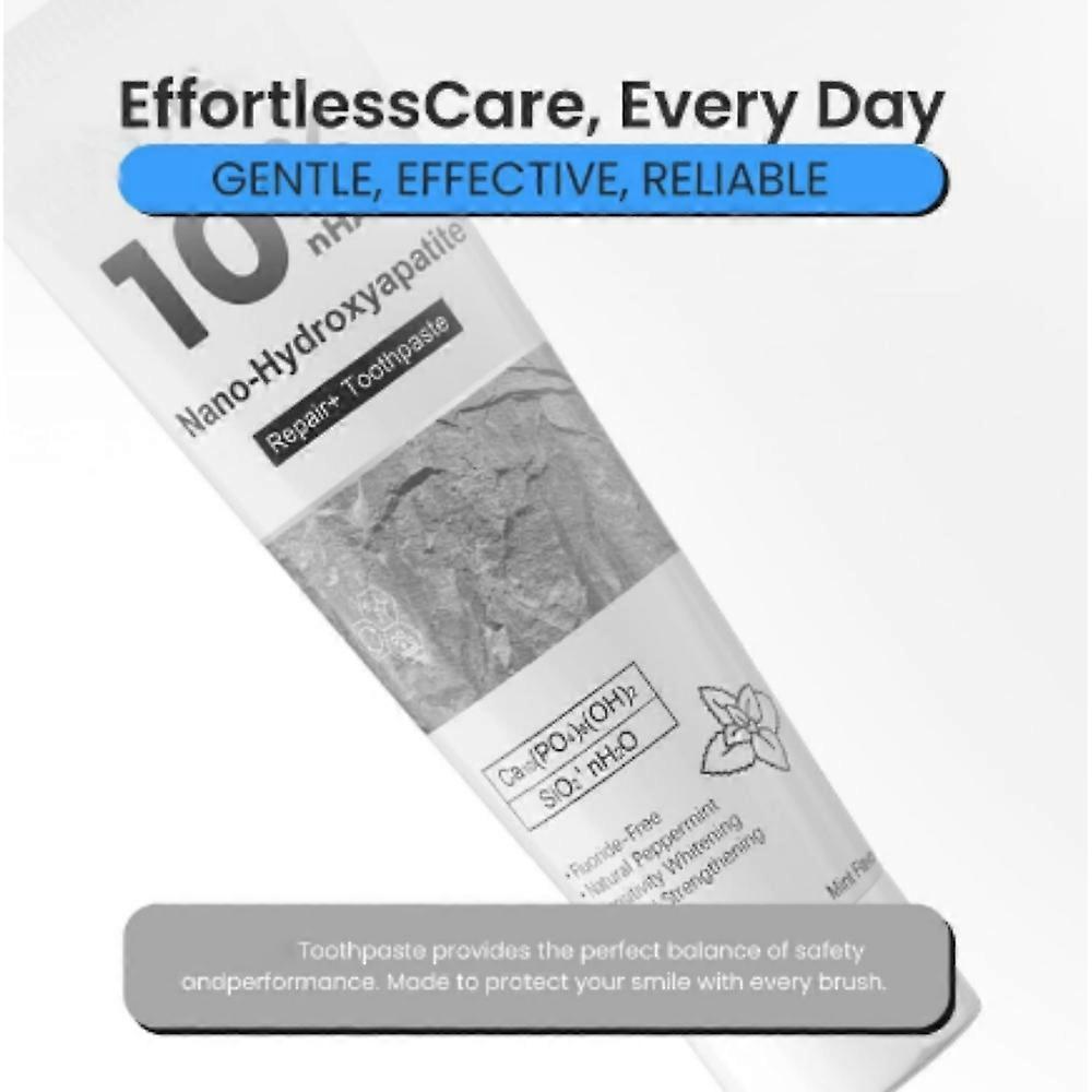 3X 10% HAP Nano-Hydroxylapatit Zahnpasta Fluoridfrei Zahnschmelz Reparatur Aufhellende Zahnpasta, Cool Mint Frischer Atem