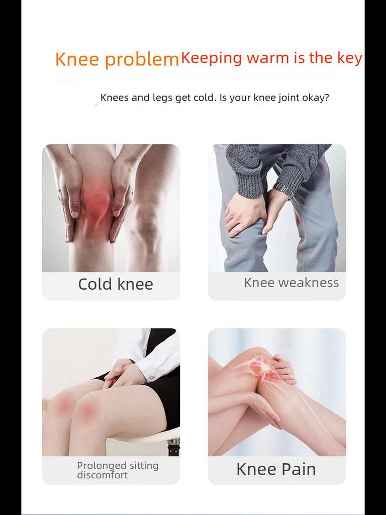 Thickened Winter Rabbit Fur Knee Pads for Warmth and Comfort