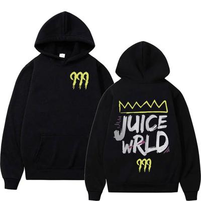 Rapper Juice Wrld 999 Hoodie mit Buchstabendruck, Herren und Damen, Hip Hop, Retro-Pullover, Fleece, lockere Langarm-Kapuzen-Streetwear