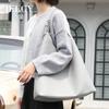 IELGY Korean version of simple lychee pattern handbag, casual pu leather mother bag, fashionable large-capacity shoulder women's bag