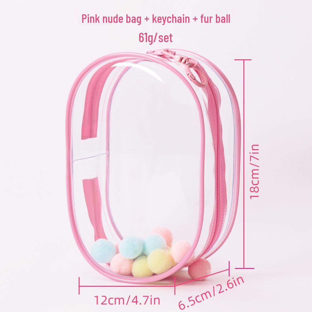 18cm High-Transparency Vinyl Doll Case - Multicolor Stroller Bag with Hanging Option for Anime Collectibles