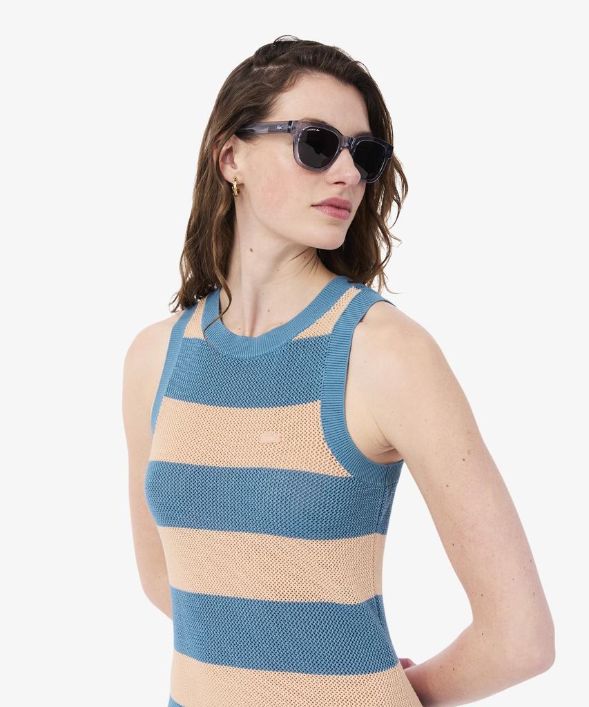Lacoste Women'S Striped Sleeveless Dress Ef8922-56G 4Ip