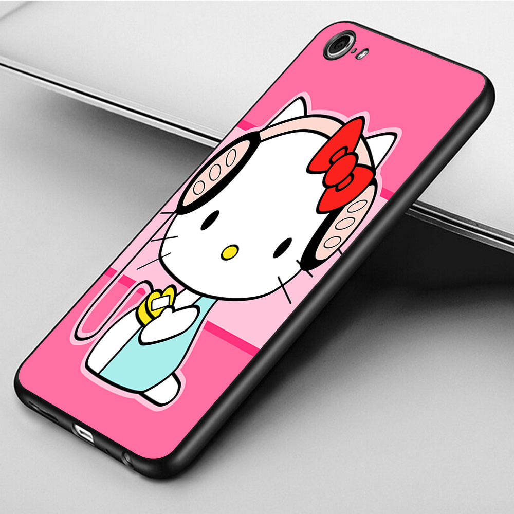 KT62 Cute Hello Kitty Case for Samsung A04 A14 A23 A34 A54 M23 M33 M52 M53 Realme 10 9 C30S C35 C55 VIVO Y02S Y21 Y33S Y51 X80 Pro Clear Cover