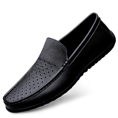 Echt Leer Penny Loafers Heren Moccasins Zomer Uitgesneden Heren Casual Schoenen Ademend Slip-On Flats Heren Rijschoenen 2024