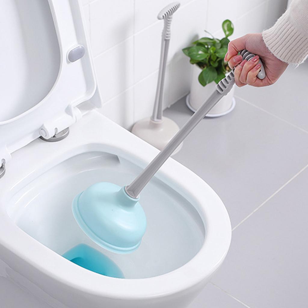 Toilet Plunger Rubber Plastic Strong Suction Efficient Toilet Drain Plunger for Bathroom