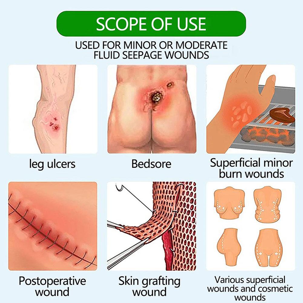 Silicone Foam Dressing Waterproof Soft Skin Friendly Sacrum Bandages Adhesive Wound Care Patch
