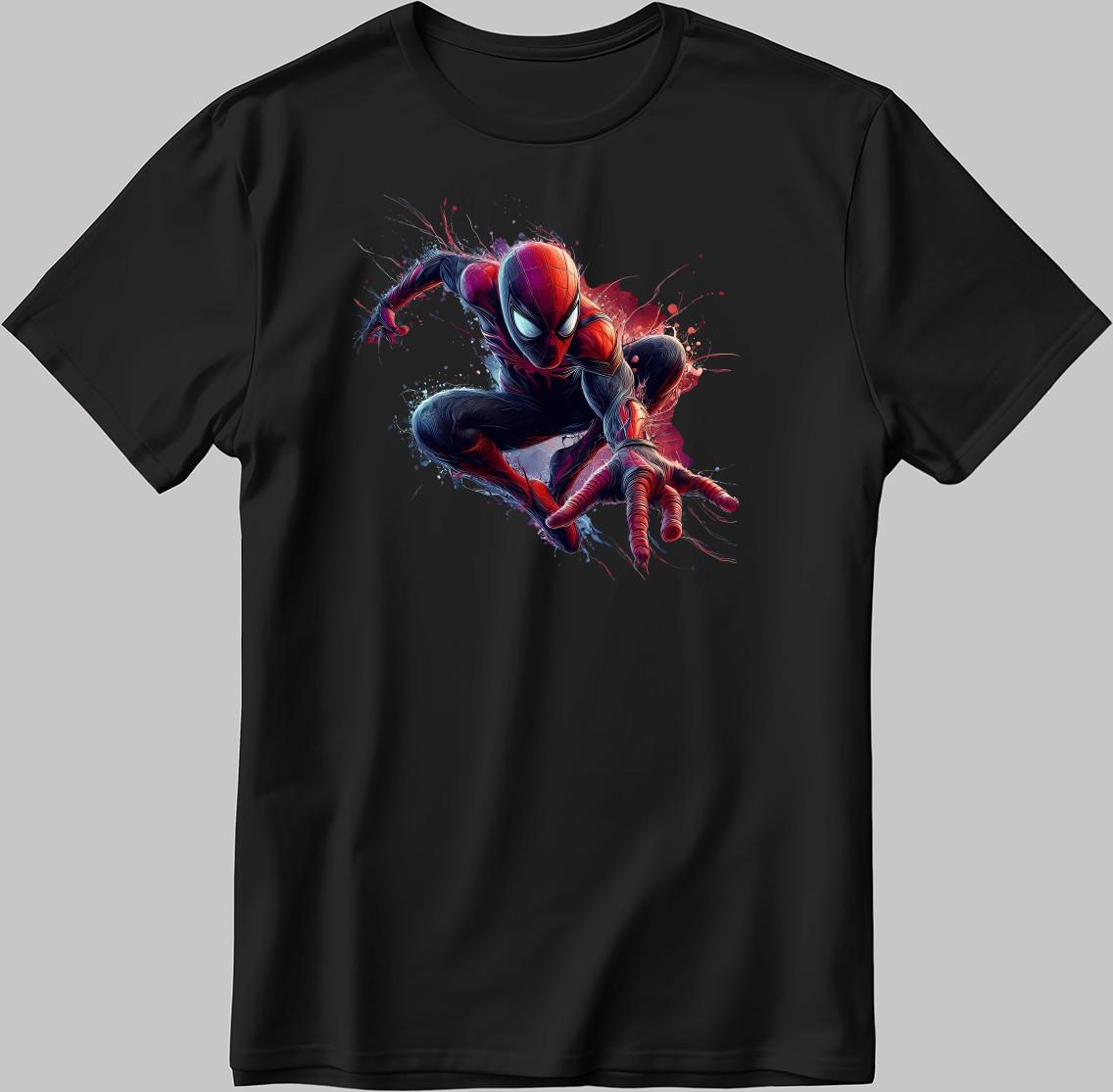 Spiderman Marvel Avengers Short Sleeve White-Black Men s / Women s N511 XL