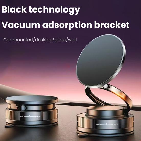 Magnetic Phone Holder Vacuum Suction Stand for Car Gym Kitchen Rotating Foldable Magnetic Holder for Navigation Streaming