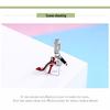 European & American S925 Sterling Silver Beads High Heels Queen Series DIY Pendant Jewelry Set