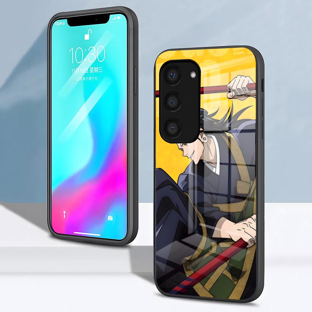 Geto S-Suguru Phone Case For Samsung S26 S25 S24 FE S23 S22 S21 Plus S20 Ultra Note20Ultra Black Glass Cover