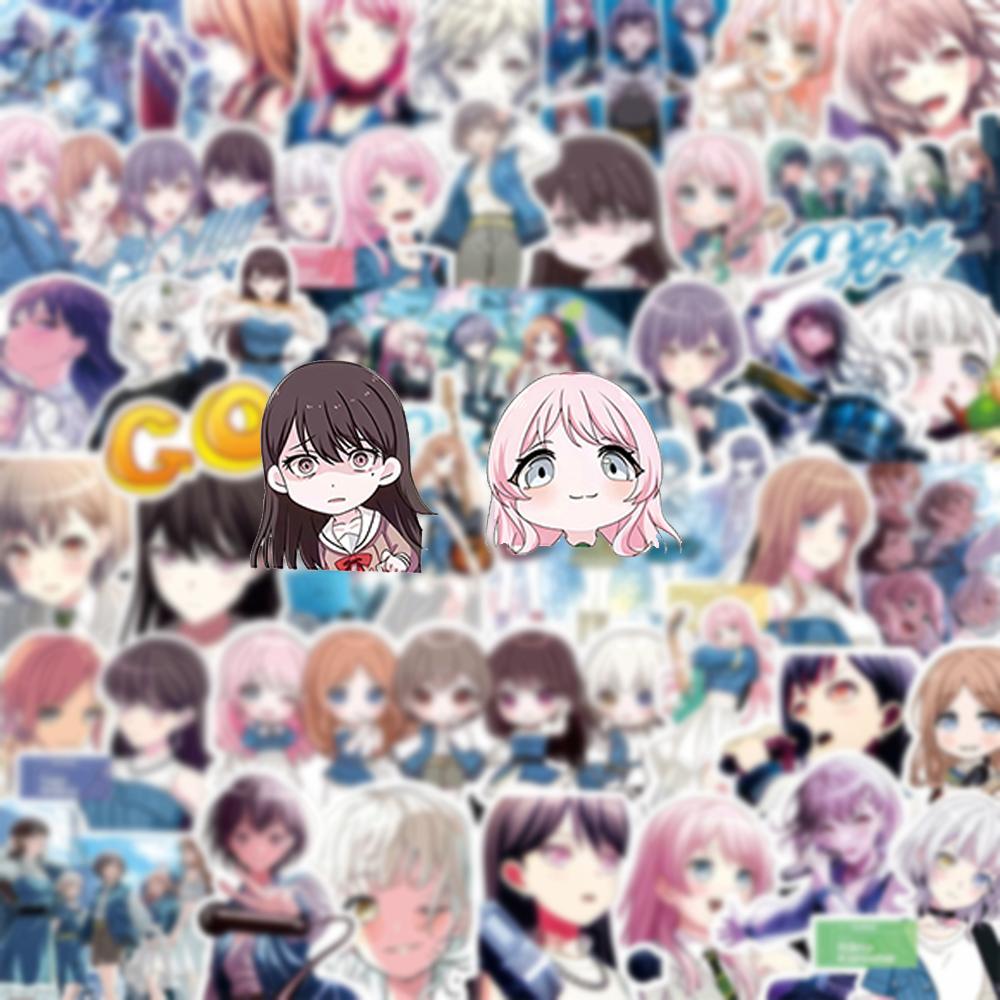 80pcs Kawaii Girls BanG Dream Stickers Mygo Anime Sticker Cute Takamatsu Tomori Anon Chihaya Rana Kaname Cartoon Decals