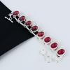 Amazing Red Ruby Gemstone Handmade 925 Sterling Silver Bracelet, Red Ruby Bracelet For Wife , Unisex Bracelet, Thanksgiving Gifts