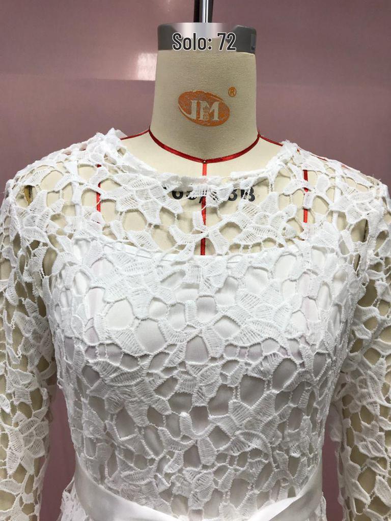 2025 Women's Lace Hollow Long Sleeve Stand Collar Dress - 5 Color Irregular Design