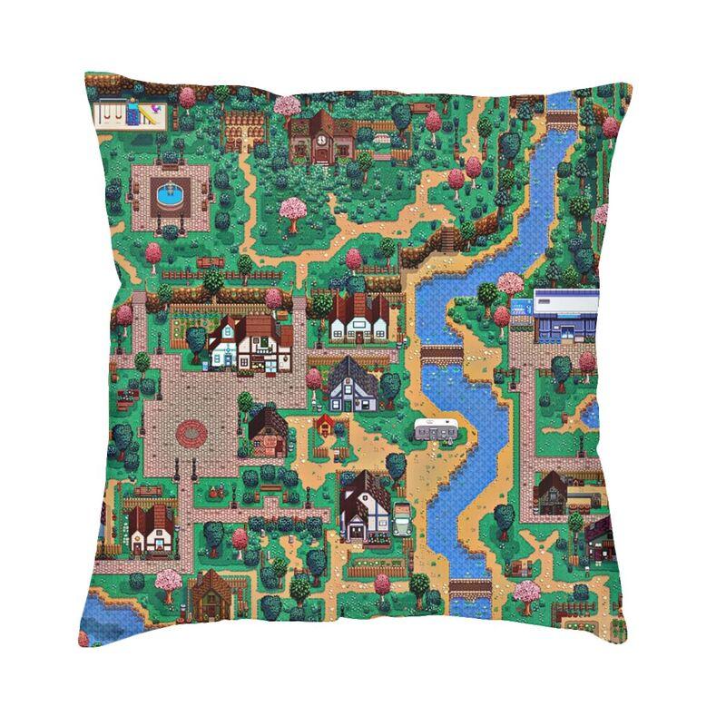 

Stardew Valley Map Cushion Cover Double Side 3D Print Video Games Throw Pillow Case for Sofa Cool Pillowcase Home Decor 30x30cm 12x12in