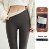 Plus-Size Fleece-Lined Shark Pants: High-Waisted, Thick, and Warm Yoga Leggings for Autumn/Winter 2025
