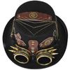 Steampunk Zylinderhut Nietengürtel Hut Goth Brille Vintage Schwerindustrie Hut Kopfbedeckung