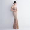 Vestido longo de lantejoulas para festa, vestido noturno para banquete, vestidos de noite