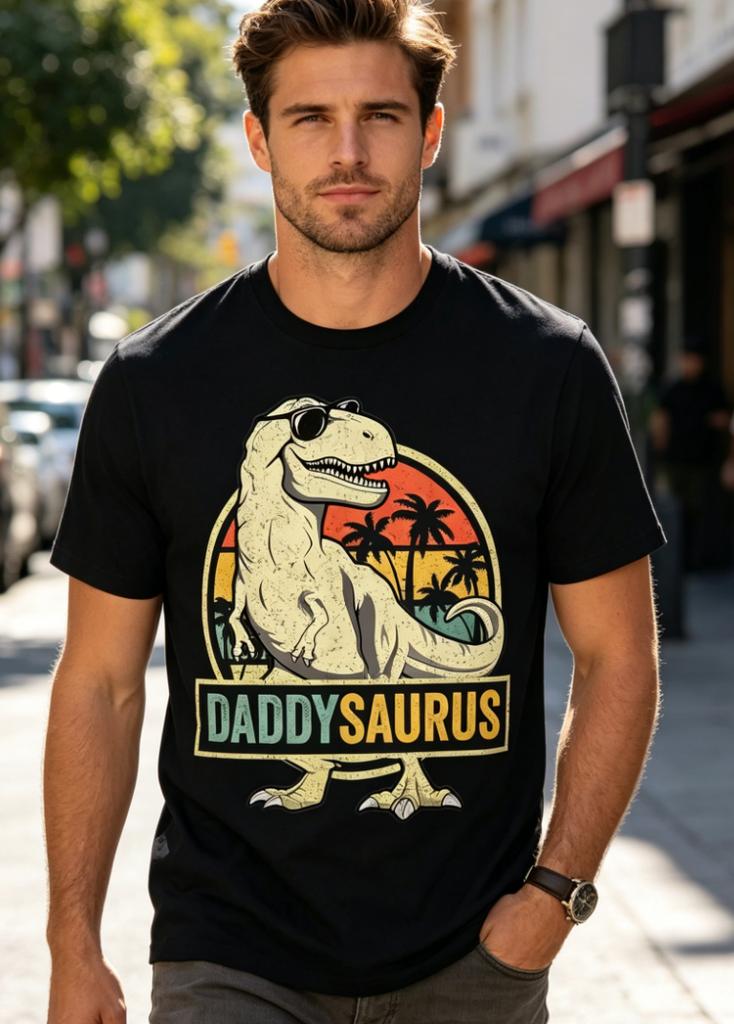 Summer Unisexs Casual Black Shortsleeved Unstoppable Tyrannosaurus Rex Pattern Print Tshirt