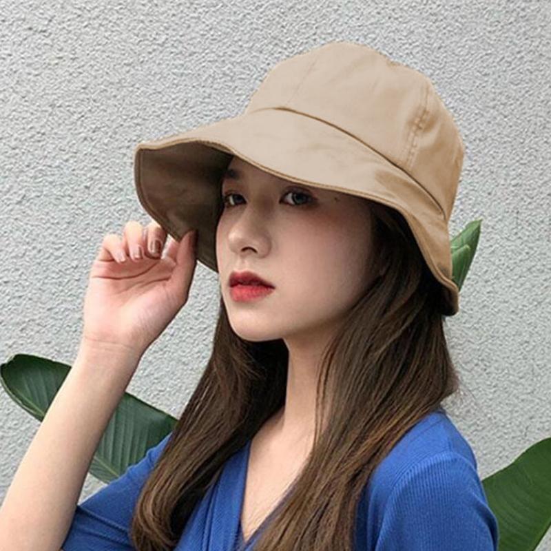 Summer Hat For Women Foldable Baseball Cap Wide Large Brim Sunscreen Beach Caps Female Outdoor Casual  Bucket Hat