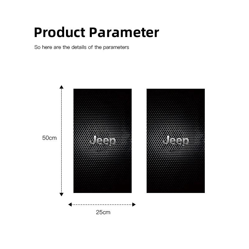 2Pcs Anti-Scratch Car Window Pillar Trim Film Logo Sticker for Jeep Renegade Wrangler JK Grand Cherokee Compass Car Accessories