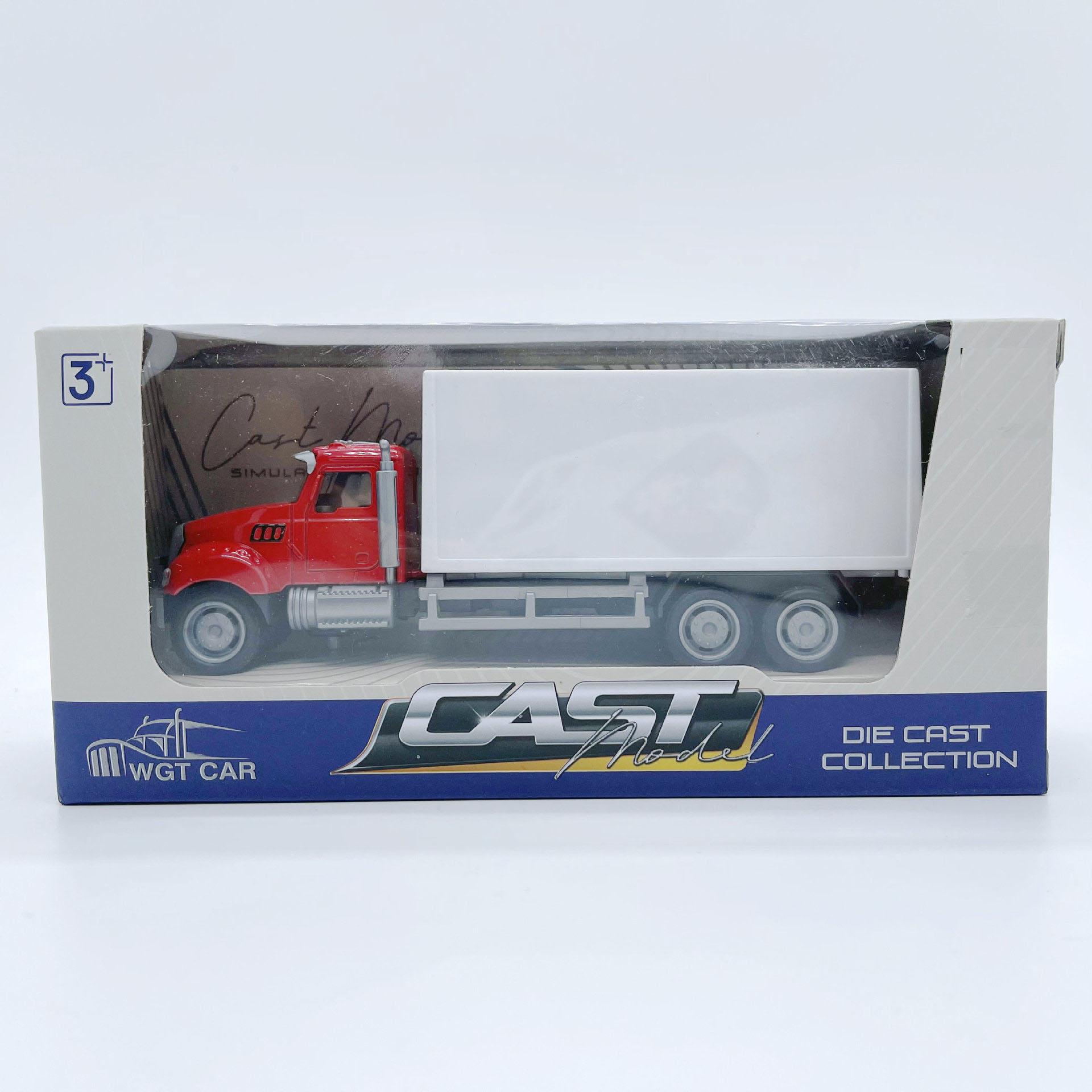 

15.5 см Scale1.55 Американский грузовик Контейнеровоз Грузовик Транспорт красный