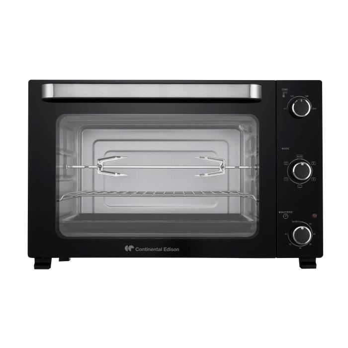 Electric Mini Oven - Convection Heat - CONTINENTAL EDISON - CEMF60B3 - Black - W60 X H39 X D 48 Cm