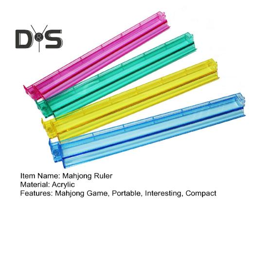 4 Stück Mahjong-Schieber, Mini-Mahjong-Schieberlineal, durchsichtiges Acryl, amerikanisches Majiang-Kachelständer-Set zum Spielen des Mahjong-Spiels