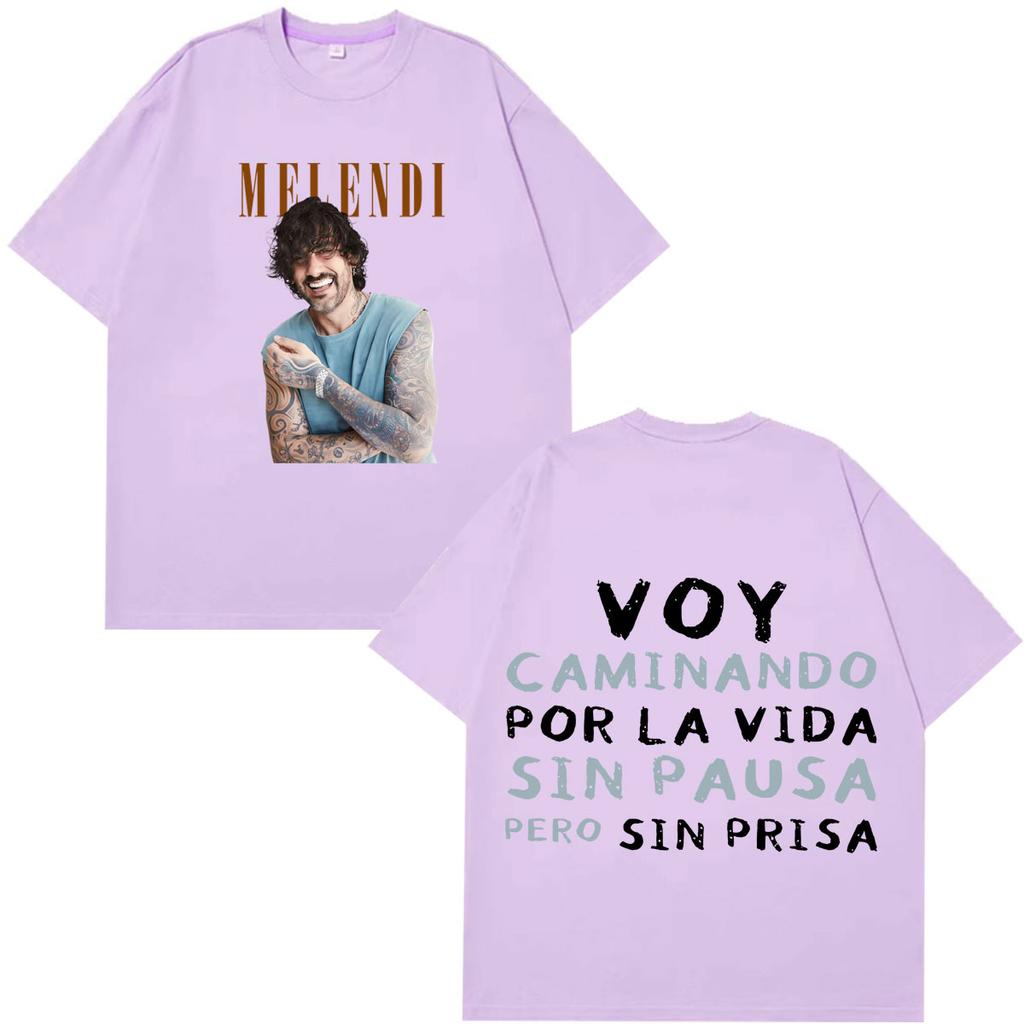 Rapper Melendi Tour 2026 Print Tshirt Unisex Unisex Fashion Tshirt Short Sleeve Casual Summer 100 Cotton Oversized Loose T Shirts