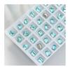 1 Pair 3D Rhinestone Nail Art Charm Light Sea Blue Geometric Faux Crystal Nail Design Jewelry DIY Crafts Nail Decoration