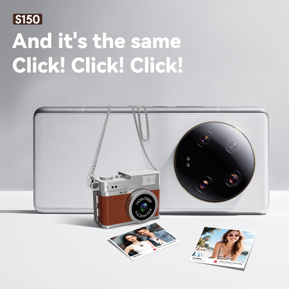 Retro Digital Camera 1080P Pocket Video Recorder with LED Flash Light Portable Small Camera CCD Mini Camcorder Necklace Camera