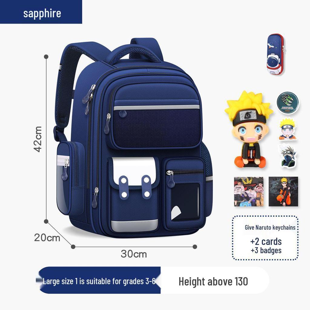Large Capacity Naruto Backpack for Boys & Girls, Grade 6 - Lightweight, Spine-Friendly