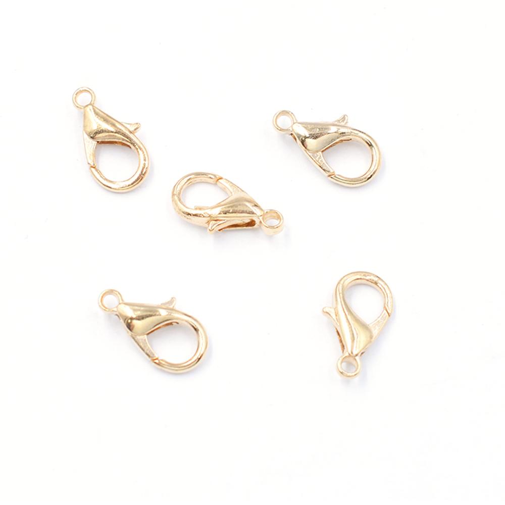 

Металлические крючки-карабины Концевые соединители для изготовления ювелирных изделий Фурнитура Ожерелье Браслет Сделай сам 12mm 50pcs