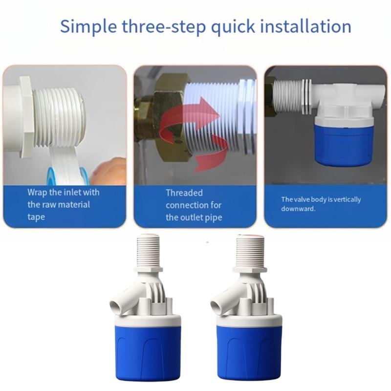 Automatic Water Level Control Valves Float Ball Valves Leak Proof Design with Silicone Seal Quick Fixing for Water Tank