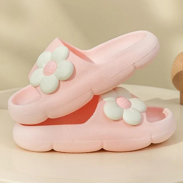 Summer Children's Girls Flower Slippers Casual Solid Soft Boys Slippers Breathable Non-slip Home Bathroom Slipper Kids shoes