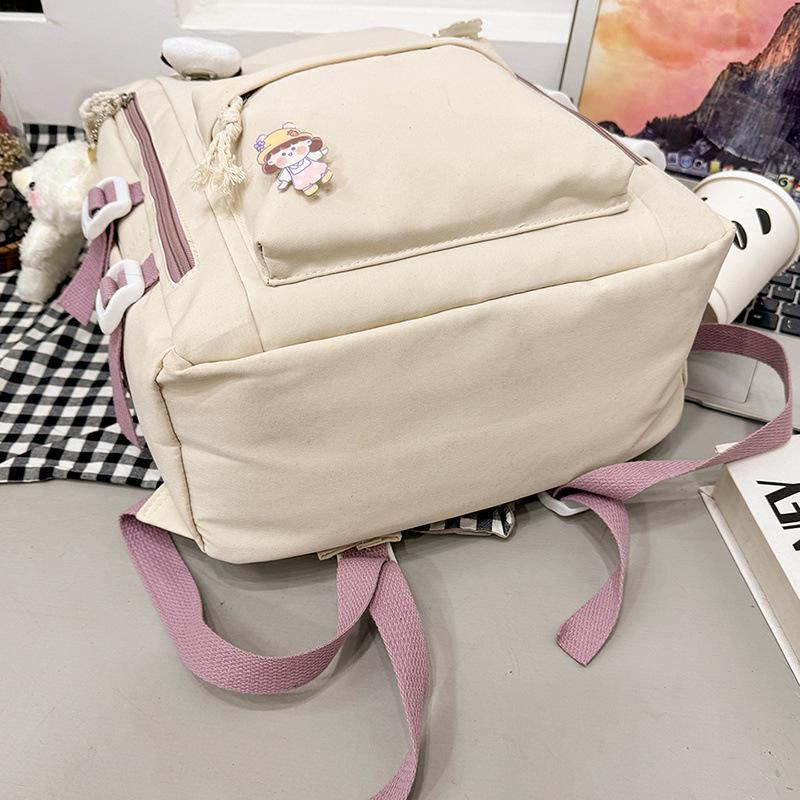 Large Women's Cute Japanese Style Backpack, Korean-Inspired, Versatile for Middle School Students