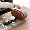 CHANGSHEGNYUAN Portable White Ceramic Travel Tea Set