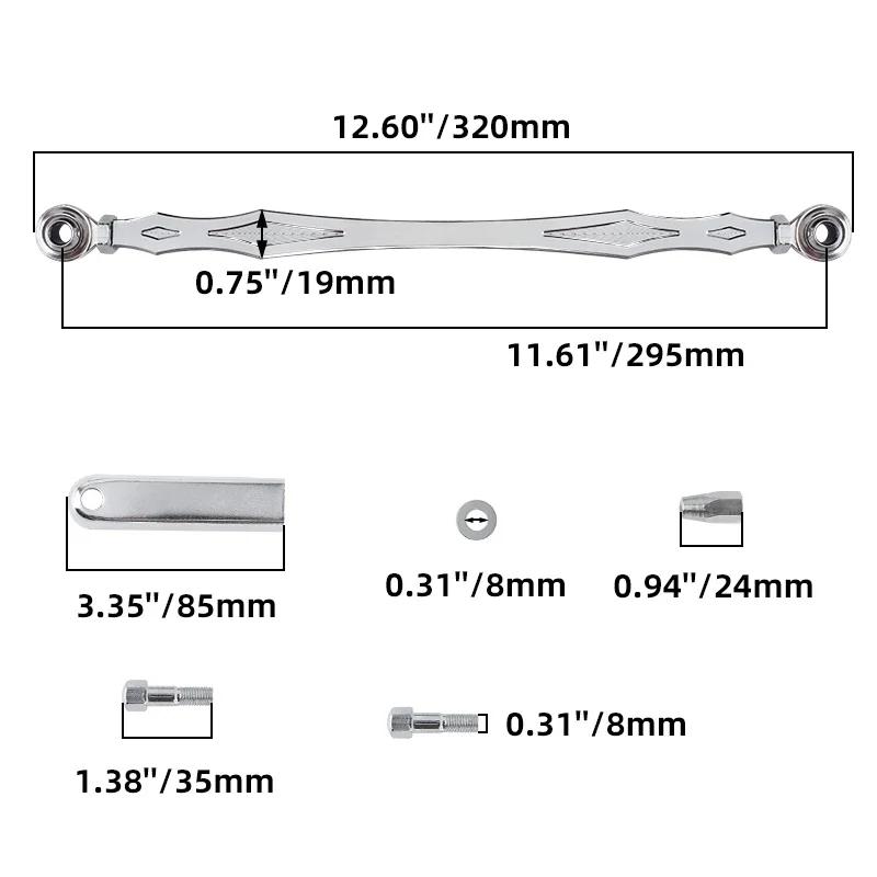 Motocyklová chromovaná páka řazení 320 mm Pro Harley Touring Road King Glide Breakout Softail Fat Boy 97-22