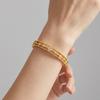 Luxurious hollow lace floral design inlaid with synthetic zirconium, copper open bangle with delicate beaded edges and carved patterns, a delicate