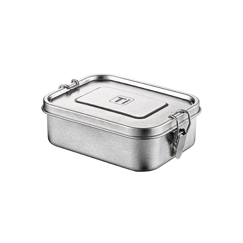 Pure Titanium Lunch Box Adults Portable Leakproof Food Container Microwave Safe Single Compartment