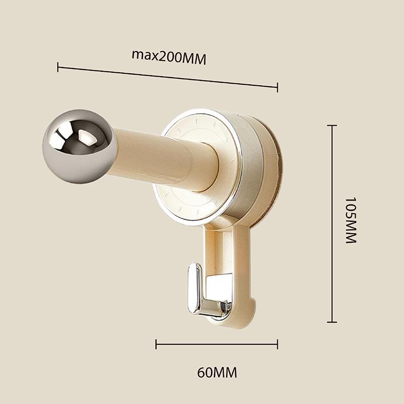 

Выдвижная сушилка для одежды, без перфорации, присоска, крючок-шарик, многофункциональные бесследные вешалки для одежды и шляп белый