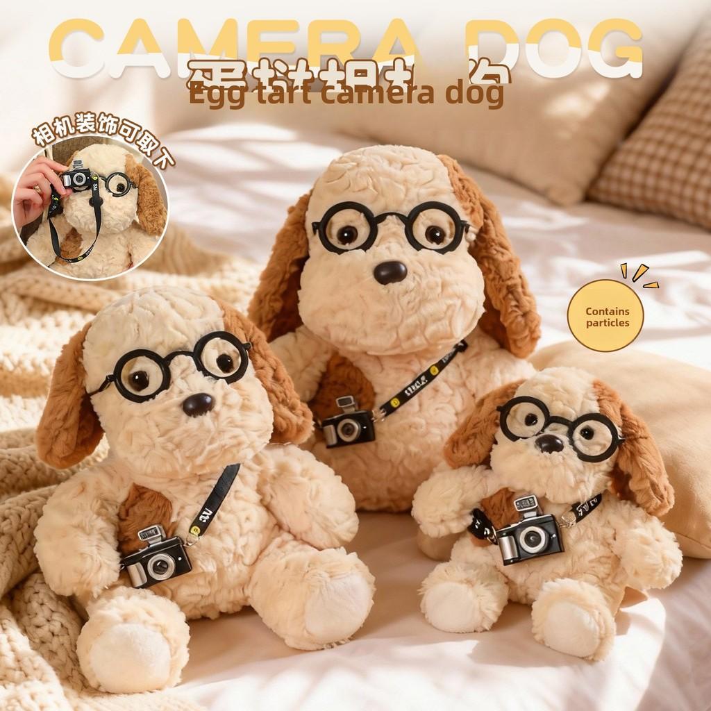 Plush Dog Toy With Glasses And Camera Cute Stuffed Animal For Girls And Boys