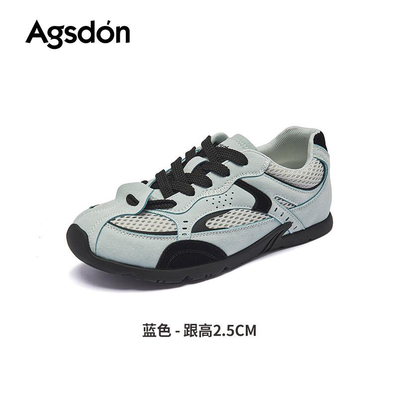 Augustus Dengde training shoes 2025 new summer flat-bottomed haze blue racing shoes lightweight Forrest Gump sports and leisure shoes