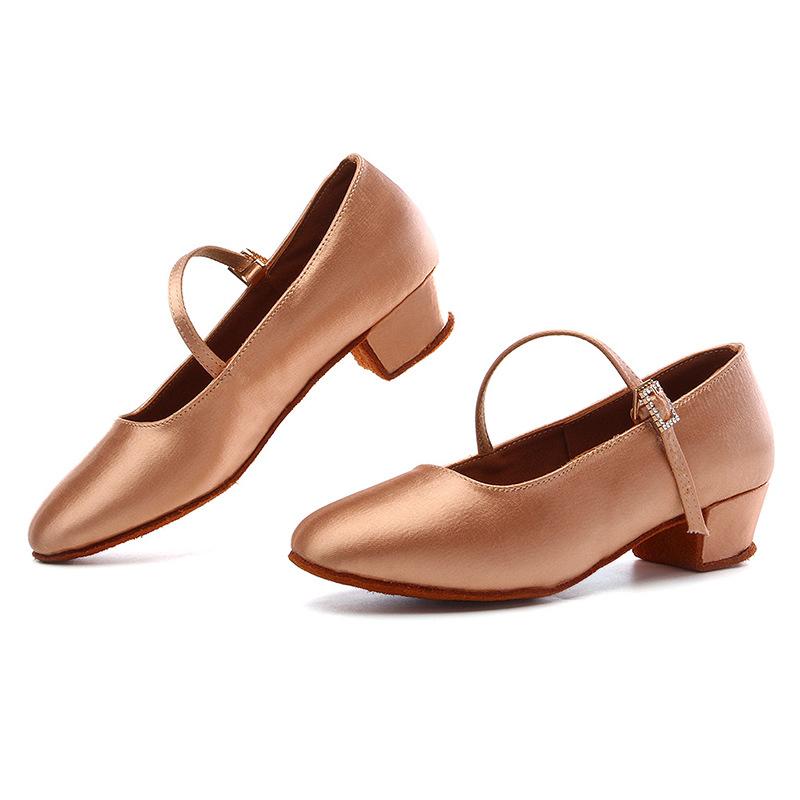 Moderne Tanzschuhe für Kinder, Mädchen, Latein, Walzer, Salsa, Anfänger, Übungstanzschuhe, Seidentanzschuhe, Absatz 3,5 cm