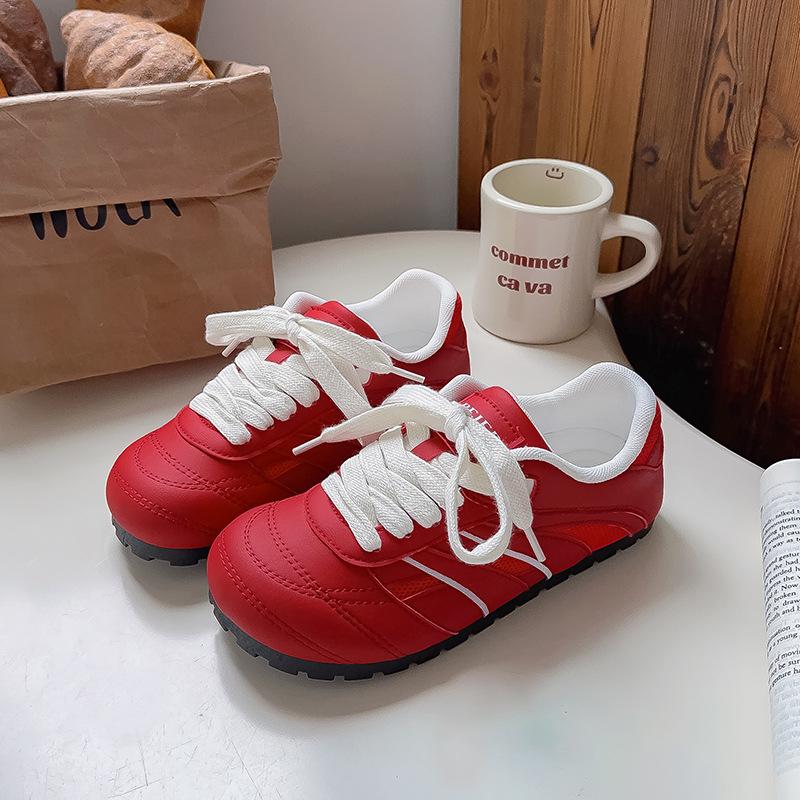 Fashion Korean version of retro German training shoes women's 2025 new summer soft-soled versatile white shoes with skirt B3511