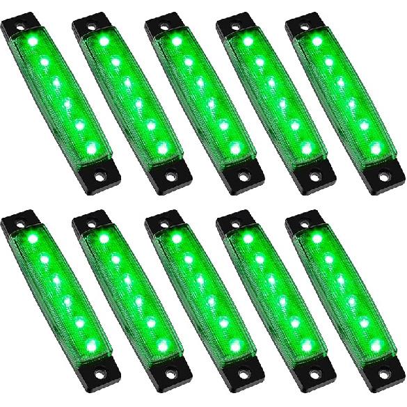 PSEQT 10 Pcs LED Rock Strip Lights Car Exterior Underglow Wheel Fender Well Lighting Kits Waterproof For Golf Cart Wrangler Offroad Truck RV UTV ATV